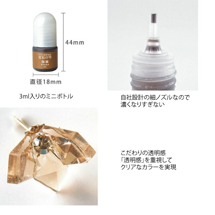 【閉店Saleポイント10倍!!】宝石の雫クリアカラーセット 狭霧 PDC403362 パジコ レジン用着色 各3ml 5本入 UVレジン液 着色剤 アクセサリー作り ハンドメイド 手作り DIY 素材 h-various-10000518 ハンドメイド Various サンプル画像3