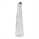 【SALE中ポイント5倍!!】ふた付ガラス瓶 200ml 1本 円錐 φ58.8mm×高さ220.4mm ハーバリウム ドレッシング タレ オイル ふた付きの透...