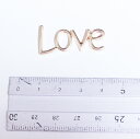 【SALE中ポイント5倍!!】クラフト ハンドメイド素材パーツ Love デコパーツ レジン素材 アクセサリー スマホデコ ゴールド 1個から