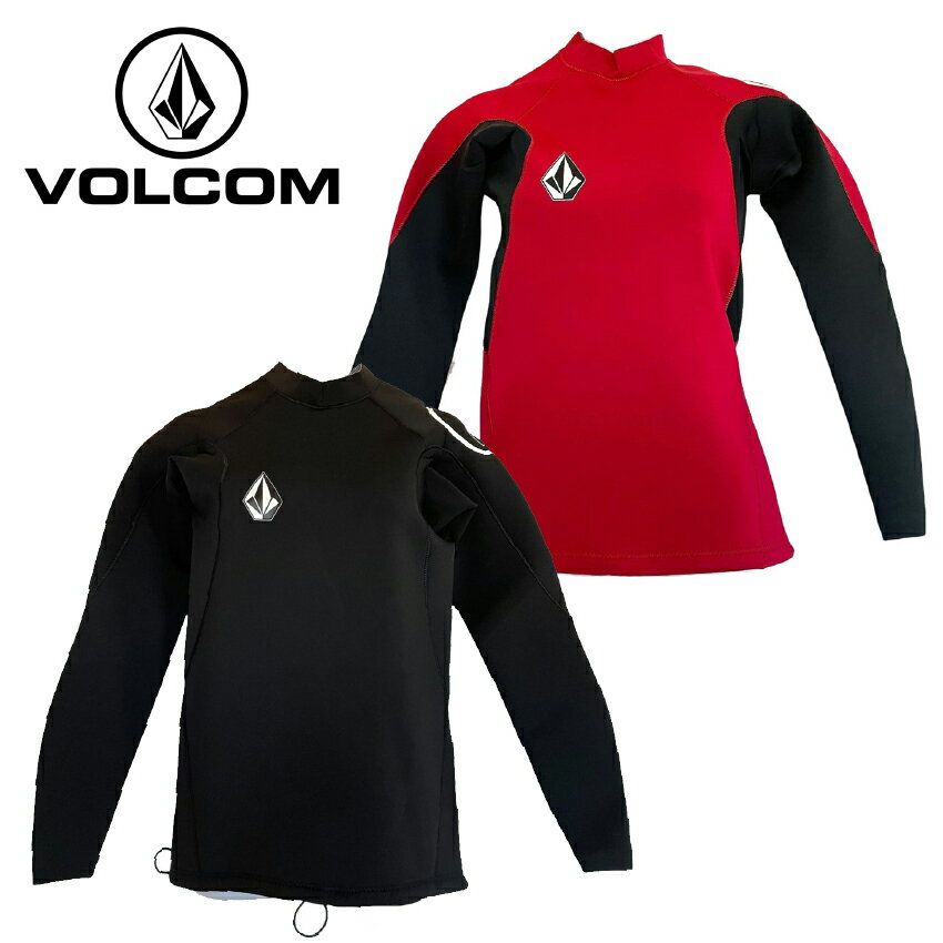 VOLCOM ܥ륳 2MM JACKET LS UPF 50 LONG SLEEVE RASHGUARD JACKET BLACK RED å奬  ե åѡ Ĺµ å奬 ե 糰к