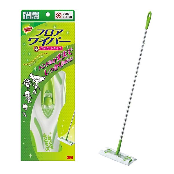 3M スコッチブライト フロアワイパー( ジョイントタイプ ) ドライシート3枚入り FW-TSB 床掃除 フローリング 清掃用品のサムネイル