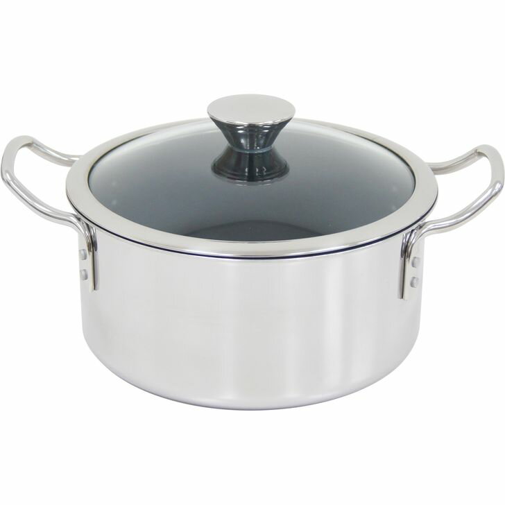 ◎ ウルシヤマ金属 日本製 IH-デュオ 両手鍋20cm DUO-20W キッチン 炒め 調理 料理