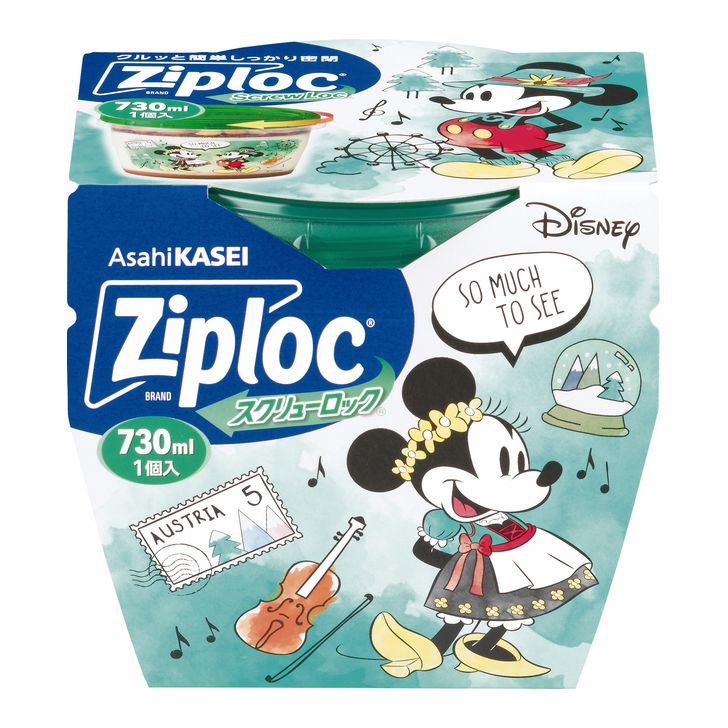 ■ 旭化成 ジップロック スクリューロック 730ml 1個入 【Disney】 2024 ディズニー キッチングッズ ご飯 ごはん コンテナ タッパー タッパー弁当 タッパ ご飯 時短 ペットフード 引越 挨拶 内祝い 引っ越し挨拶 新生活 新居 プレゼント お返し