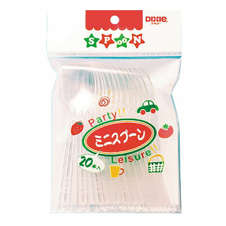 ◇ 日本デキシー ミニスプーン透明 10cm 20本 KSP320MI キッチン 弁当 カトラリー 弁当グッズ 使い捨て