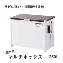 【メーカー直送】 エムケー精工 屋外用ストッカー マルチボックス 250L (組立式) CLM-125C 収納 屋外収納 盗難防止 ごみ箱 ダストボックス フック付き アジャスター 送料無料