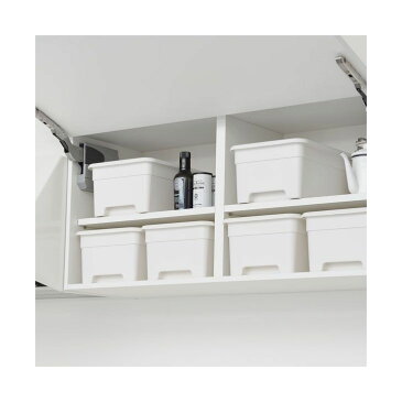 収納ケース サンカ onbox (オンボックス) L squ+ ホワイト OB-LWH キッチン リビング おもちゃ コスメ 小物 押入れ クローゼット ふた付き