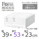 ●★ 天馬 【通販限定】 フィッツケース モノ クローゼット M-53 【2個組】W ホワイト Fits 収納ケース 衣装ケース 押入れ クローゼット 引き出し シンプル モノトーン 送料無料