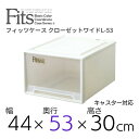 【SALE】 天馬 fits フィッツケース クローゼット ワイドL-53 収納 収納ケース 幅44 奥行53 収納ボックス 衣類収納 寝室 押入れ シンプル カプチーノ ベージュ スタッキング 積み重ね 日本製 整理整頓 片付け 新生活 fitsケース まとめ買い