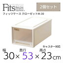 【SALE】 【2個組】 天馬 fits フィッツケース クローゼット M-30 収納 収納ケース 幅30 奥行53 収納ボックス 衣類収納 寝室 押入れ シンプル カプチーノ ベージュ スタッキング 積み重ね 日本製 整理整頓 片付け 新生活 fitsケース まとめ買い