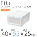 【SALE】収納ケース フィッツケース 天馬 ユニットケース 4025 奥行55cm アドバンス 収納ボックス 衣類収納 寝室 シンプル ホワイト クリア カプ...