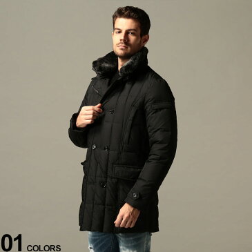 MOORER (ムーレー) 取り外し 襟裏ファー ダブル ダウン ジャケット MORRIS-KM2 BLACKブランド メンズ 男性 アウター ジャケット ブルゾン ダウン 秋 冬 ファー スタンド ダブル コート ビジカジ MRMORRISKM2