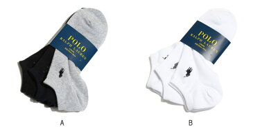 大きいサイズ メンズ POLO RALPH LAUREN (ポロラルフローレン) ワンポイントロゴ 無地 アンクル丈 ソックス 3足セット ソックス スニーカーソックス くるぶし セット 通勤 通学 学生 27-29cm BT2009002