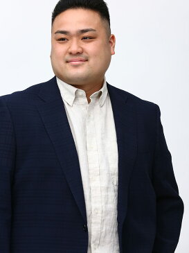 最大2000円offクーポン配布中■大きいサイズ メンズ B&T CLUB (ビーアンドティークラブ) JAPANFABRIC シャドーチェック シングル 2ツ釦 ジャケット アウター ジャケット テーラード 紳士 ウール コットン フォーマル ビジカジ 春 51212533821S139