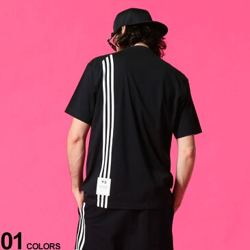 Y-3 (ワイスリー) バックスリーストライプ クルーネック 半袖 Tシャツ 3STP BLACKブランド メンズ 男性 トップス Tシャツ 半袖 シャツ スポーツ アディダス シンプル コットン 春 夏 Y3H16334