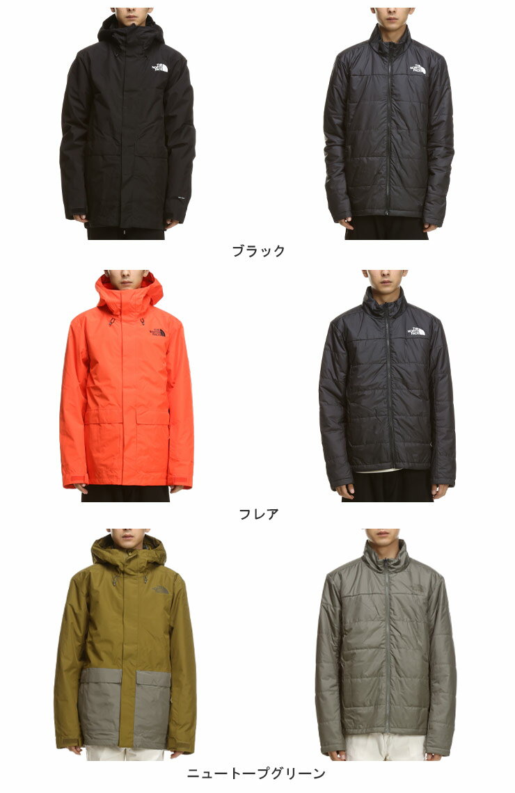 ザ ノースフェイス ジャケットTHE NORTH FACE 3WAY ロゴプリント 中綿ライナー フード フルジップ ジャケット CLEMENT TRI JKTメンズ 男性 トップス アウター ジャケット ブルゾン 中綿 TNFHCNF0A7RC