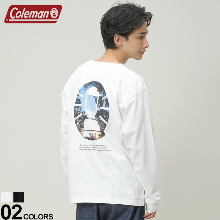 コールマン ロンT Coleman バックプリント クルーネック 長袖 Tシャツ アウトドア CM6726メンズ 男性 トップス シャツ Tシャツ クルー 長袖 ロンT