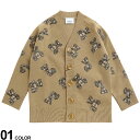 BURBERRY (バーバリー) トーマスベアプリント ウールブレンド カーディガンブランド キッズ 子供服 トップス カーデ ボタン Vネック BBK8056973