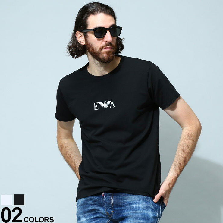 EMPORIO ARMANI (エンポリオ アルマーニ) ロゴ クルーネック 半袖 アンダーTシャツ 2枚セットブランド メンズ 男性 トップス Tシャツ イン...
