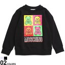 MOSCHINO (モスキーノ) テディベアロゴ クルーネック トレーナーブランド キッズ 子供服 トップス プルオーバー ロンT 長袖 MHKHUF066LDA38