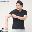 大きいサイズ メンズ SAKAZEN (サカゼン) ヒヤテック 接触冷感 ドライ クルーネック 半袖 Tシャツ アンダーシャツ インナー Tシャツ BT363445H