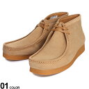 大きいサイズ メンズ Clarks (クラークス) スエード ワラビーブーツ WallabeeEVO Bt ブーツ ショート レザー 26172824