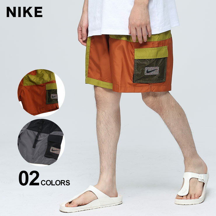 ナイキ 水着 ショートパンツ 水陸両用 COLORBLOCK VOYAGE CARGO 7 VOLLEY NIKE レジャー ハーフパンツ スイムウエア メッシュインナーメンズ パンツ NESSD465