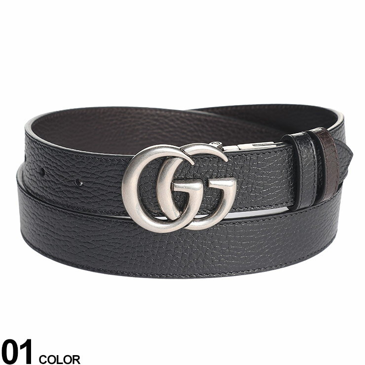 GUCCI (グッチ) GGマーモント リバーシブル スリムベルトブランド メンズ 男性 レザー ベルト ビジネスベルト フォーマル GC643847CAO2Nのサムネイル