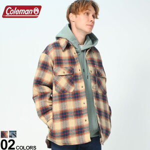 コールマン シャツ パテッドブルゾン ネルシャツ Coleman メンズ ユニセックス アウター 秋服 冬服 オーバーサイズ X9360A