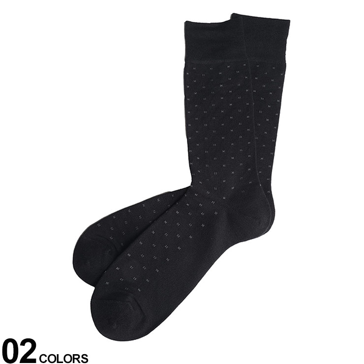 大きいサイズ メンズ B＆T CLUB (ビーアンドティークラブ) 抗菌防臭 表綿100％ 小紋柄 クルーソックス ビジネスソックス フォーマル BT..