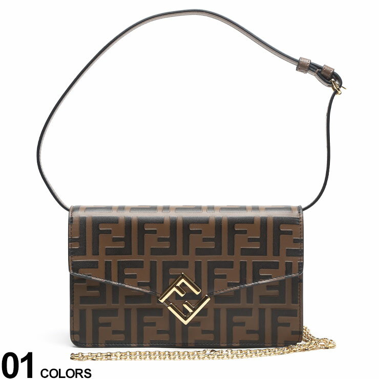 ショルダーバッグ FENDI (フェンディ) 2WAY チェーン ロゴ ウォレットブランド レディース バッグ 鞄 ショルダーバッグ ミニバッグ FDL8M0488AQ1Q