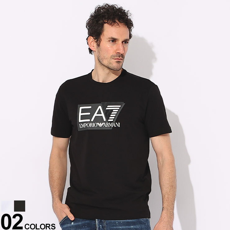 EMPORIO ARMANI EA7 (エンポリオ アルマーニ) ロゴプリント クルーネック 半袖 Tシャツブランド メンズ 男性 トップス Tシャツ 半袖 シャツ EA73DPT62PJ03Z