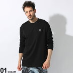 Just cavalli (ジャスト カヴァリ) 胸ロゴパッチ クルーネック 長袖 Tシャツ JC76OAH6L1 ブランド メンズ 男性 トップス Tシャツ 長袖 ロンT