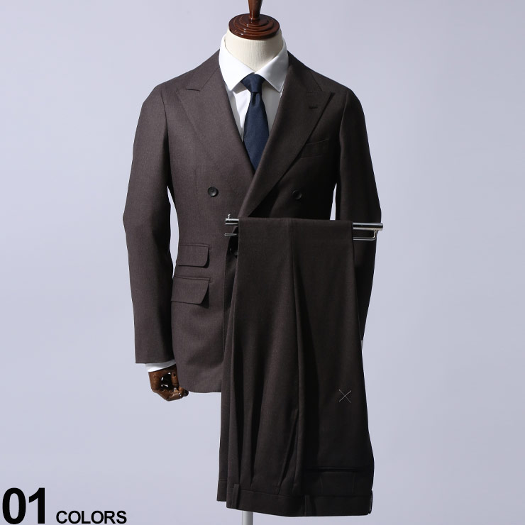 SARTORIA DEL G (サルトリアデルジー) FABRIC BY ITALY ウール ダブル6ツ釦 3ポケット ツータック スーツ 1601941WT メンズ ビジネス 紳士 スーツ ビジネススーツ メンズスーツ