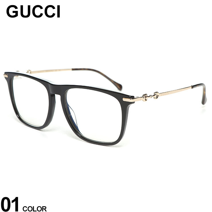 グッチ サングラス メンズ GUCCI (グッチ) ブルーライト軽減 ロゴ ウェリントン アイウェア GC0915S005 ブランド メンズ 男性 眼鏡 サングラス アイウェア