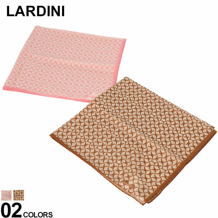 LARDINI (ラルディーニ) コットン シルク ウェーブプリント ポケットチーフ LDFOU762166 ブランド メンズ 男性 小物 ハンカチ ネッカチーフ