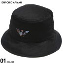 EMPORIO ARMANI (エンポリオアルマーニ) コットン グラフィックロゴ バケットハット EAS2301954R506 ブランド メンズ 男性 帽子 ハット レジャー 春 夏