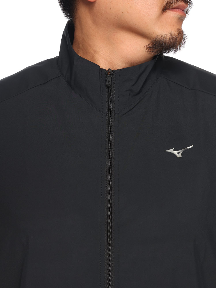 MIZUNO (ミズノ) 袖着脱 撥水 無地 フルジップ レインスーツ 上下セット E2JGB055 大きいサイズ メンズ 上下セット 雨具 レインウェア セット