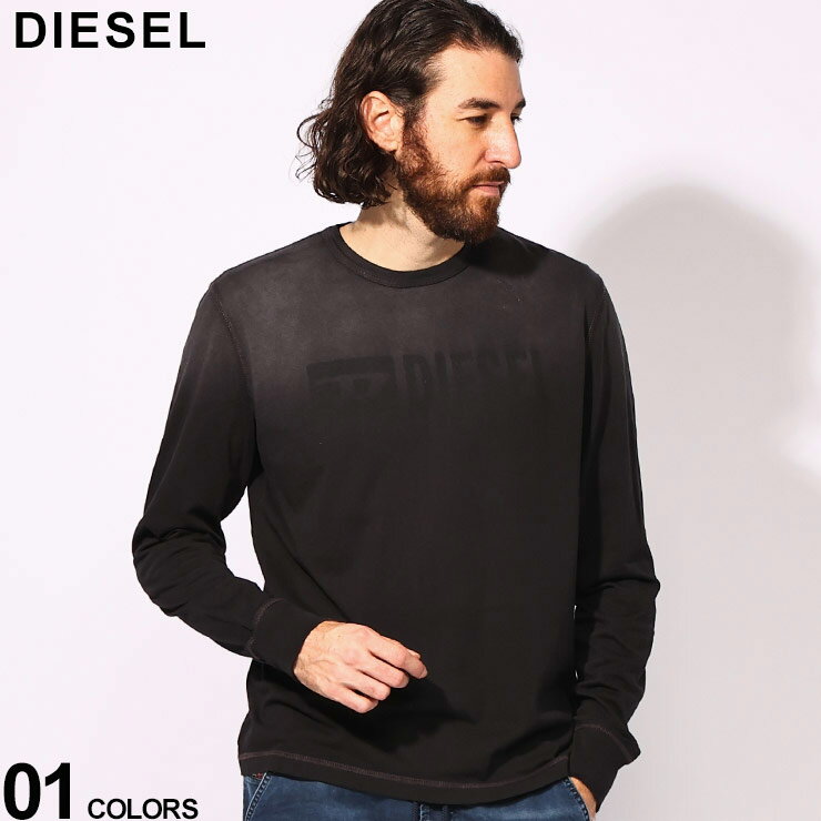 ディーゼル DIESEL コットンジャージー ウォータープリント 長袖 Tシャツ DSA140210AJDD ブランド メンズ 男性 トップス Tシャツ 長袖 ロンT
