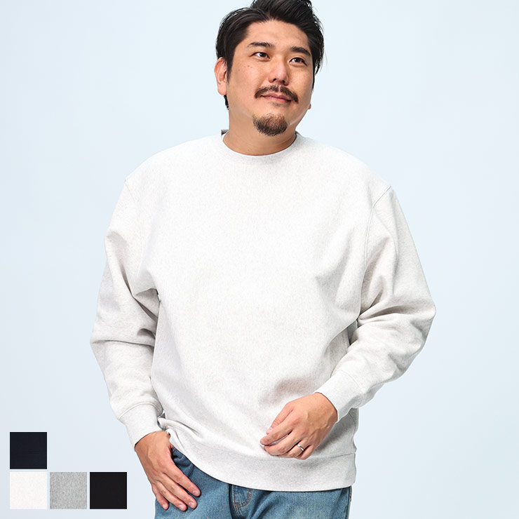 乐天商城 - B＆T CLUB (ビーアンドティークラブ) ヘビーウェイト スウェット クルーネック トレーナー BTTS2404 大きいサイズ メンズ トップス トレーナー プルオーバー 起毛