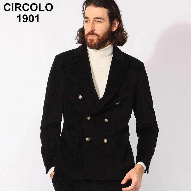 チルコロ1901 CIRCOLO 1901 コーデュロイ ダブル ジャケット CICN4484 ブランド メンズ 男性 アウター ジャケット テーラード