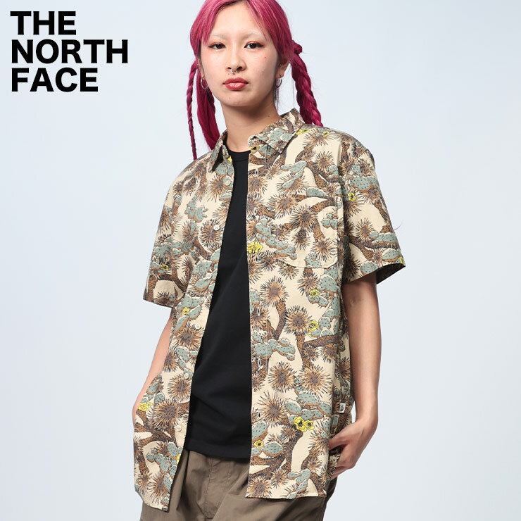 Rakuten - THE NORTH FACE ザ ノースフェイス シャツ 総柄 ポケット付き 半袖 NF0A55ND メンズ 男性 トップス シャツ 半袖シャツ カジュアルシャツ