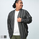 LOUIS CHAVLON (ルイシャブロン) フロントロゴ クルーネック 半袖 Tシャツ 長袖 カーディガン アンサンブル 44608137 大きいサイズ メンズ セット セットアップ 2点セット シャツ カーデ(4)