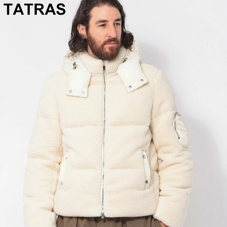 タトラス TATRAS フード着脱 ウールライクボア ミドル丈 ダウンジャケット FLUMO TRFLUMO4 ブランド メンズ 男性 アウター ジャケット ブルゾン ダウン 防寒
