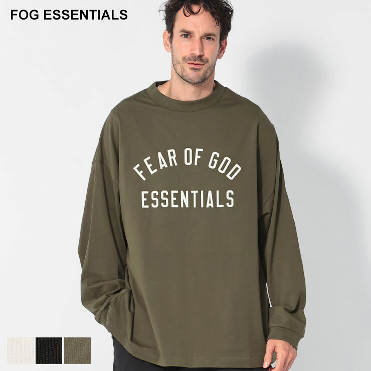 Rakuten - エフオージーエッセンシャルズ FOG ESSENTIALS フロントロゴ クルーネック 長袖 Tシャツ FOG125BT24420 ブランド メンズ 男性 トップス Tシャツ 長袖 ロンT コットン