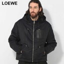 【スーパーSALE期間中ポイント5倍】ロエベ LOEWE 胸ロゴ ナイロン フルジップ 中綿 パーカー LEH526Y02W68 ブランド メンズ 男性 アウター ジャケット パーカー フード 秋冬