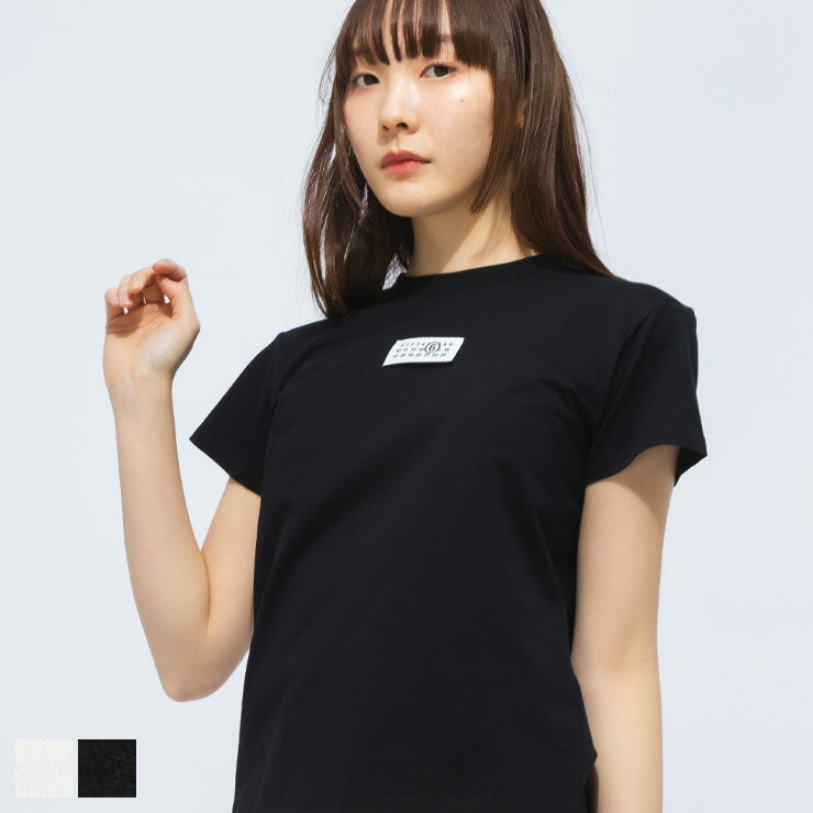 エムエムシックス メゾン マルジェラ MM6 Maison Margiela ワンポイント クルーネック 半袖 Tシャツ MM6GC0327S24312 ブランド レディース トップス Tシャツ コットン シンプル 春 夏(4)
