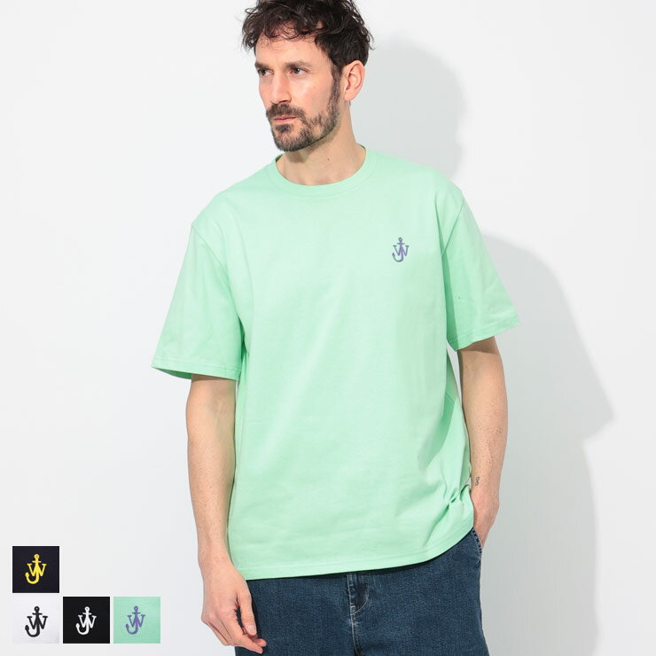 ジェイダブリューアンダーソン JW ANDERSON 綿100％ アンカーロゴ クルーネック 半袖 Tシャツ JWJT0257..