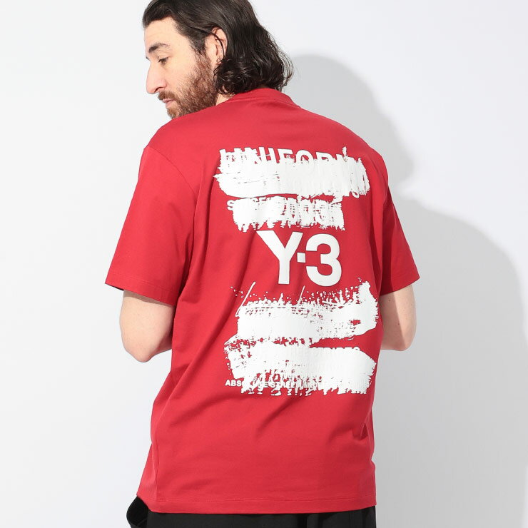 Rakuten - ワイスリー Y-3 U グラフィック バックロゴ クルーネック 半袖 Tシャツ U GFX Y3JN3751 ブランド メンズ 男性 トップス Tシャツ ティーシャツ Tee コットン プリントT