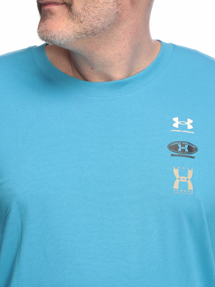 UNDER ARMOUR (アンダーアーマー) ルーズフィット ヘビーウエイト エボリューション ロゴ クルーネック 半袖Tシャツ 6001474 大きいサイズ メンズ トップス Tシャツ 半袖 Tee シンプル スポーツ インナー