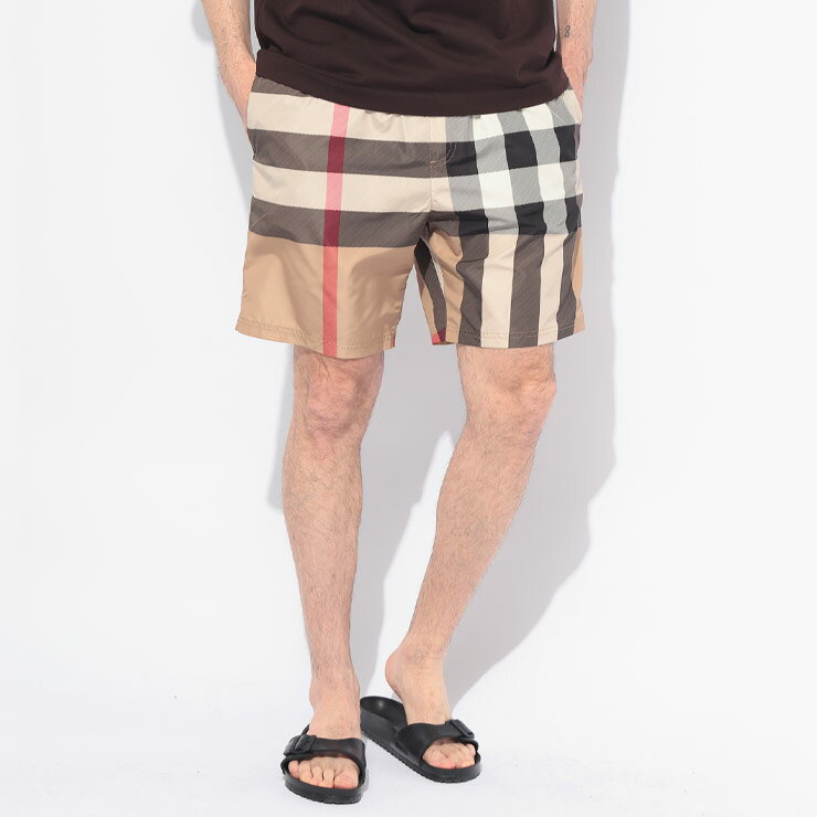 バーバリー BURBERRY チェック柄 メッシュインナー スイムショーツ BB8107272 ブランド メンズ 男性 ボトムス スイムパンツ ショーツ 水着 レジャー 夏